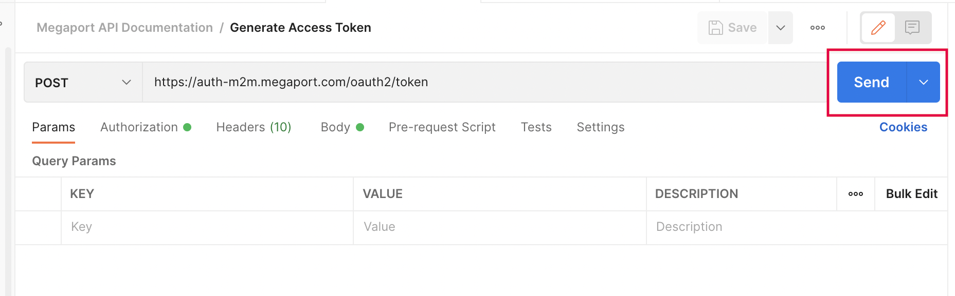 Enviar solicitud de token de acceso