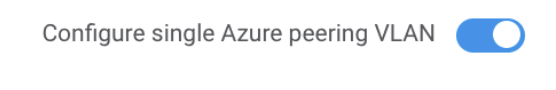 VLAN de peering de Azure única