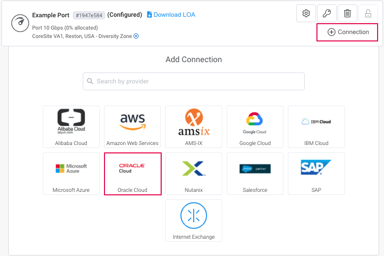 Conexión de VXC