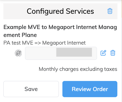 Servicios configurados