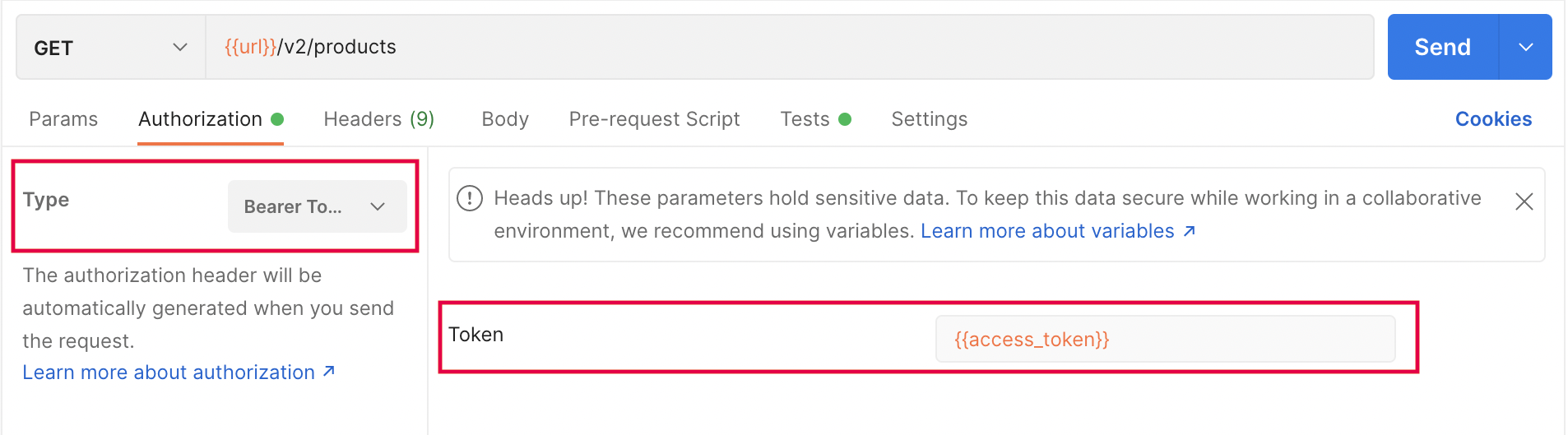 Définir le Jeton d'Accès pour une API