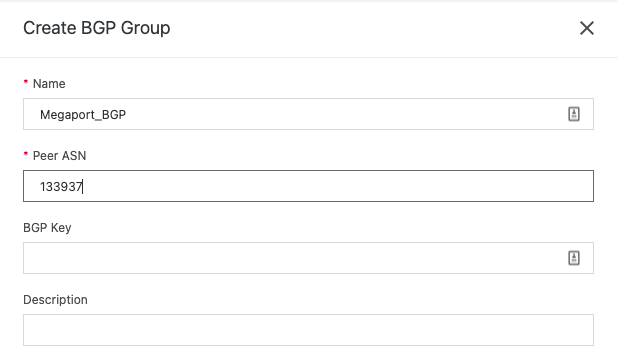 Créer Groupe BGP