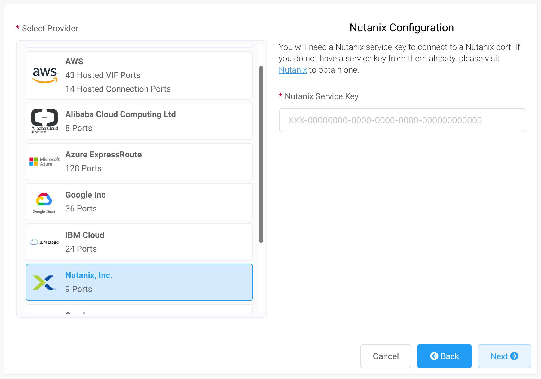 Fournisseur comme Nutanix