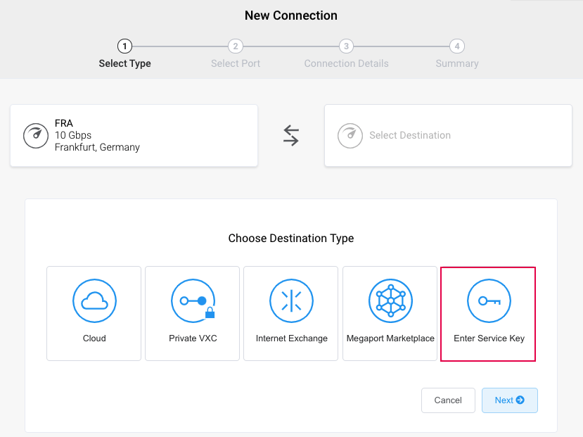 Nouvelle connexion
