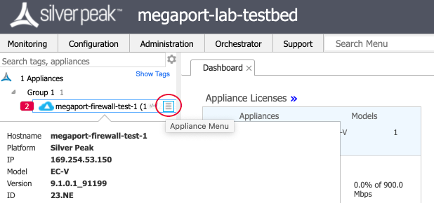 État du pair BGP pour Aruba