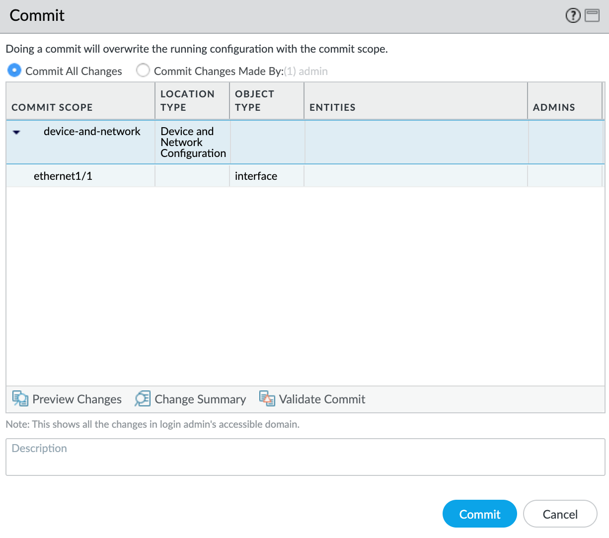 Commit changements