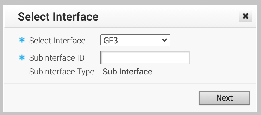 Sélectionner Interface