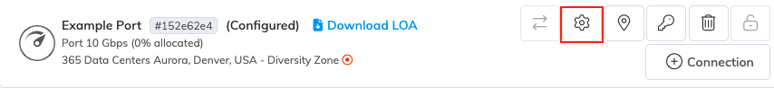 Comment modifier un {{ Port }} en statut configuré.