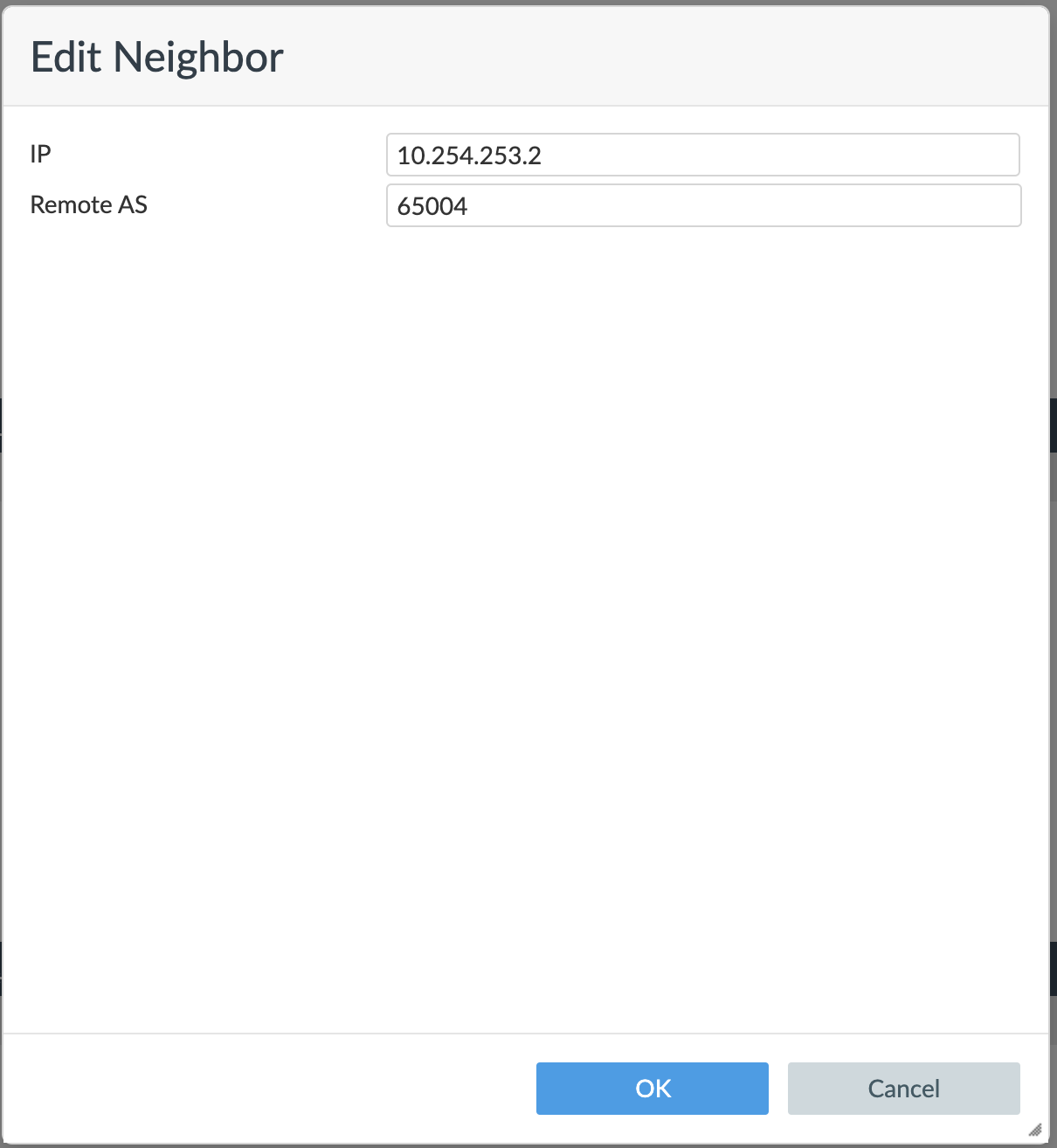 Voisin BGP dans FortiManager