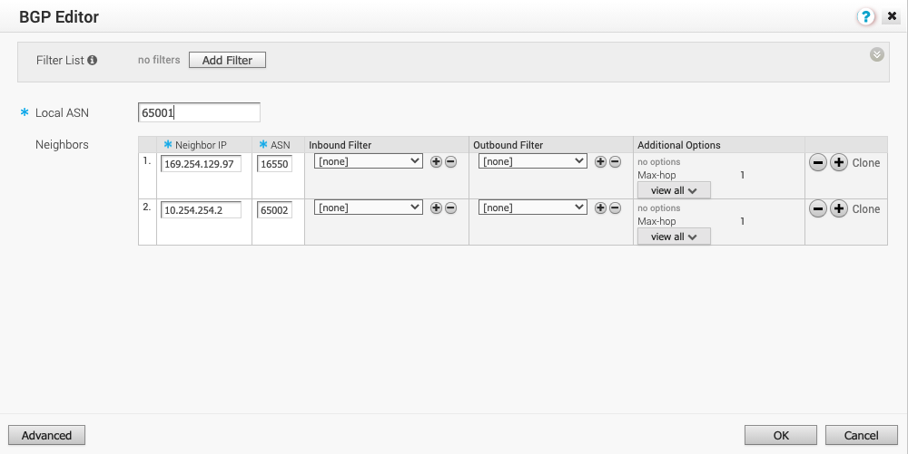 BGP Editor