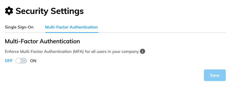 Paramètre d'authentification multi-facteurs global