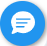 Cette image montre l'icône sur laquelle vous cliquez pour démarrer un chat avec le support. C'est un cercle bleu contenant une bulle de dialogue blanche. Elle se trouve généralement dans le coin inférieur droit de l'écran
