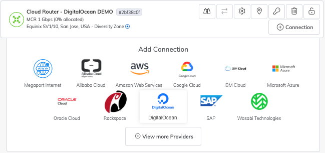 Tile connessione Digitalocean