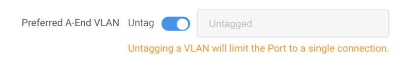 Rimozione di un tag VLAN