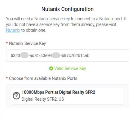 Chiave di servizio Nutanix