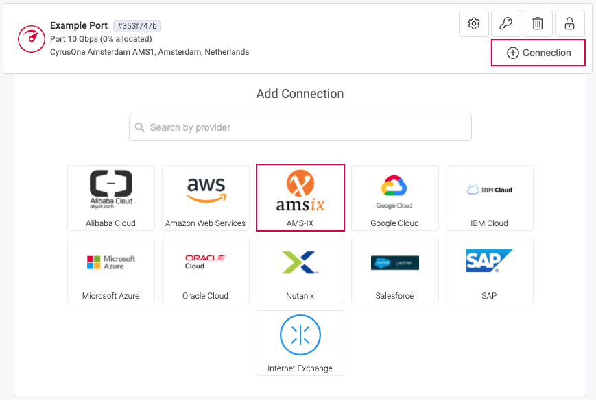 Aggiungi una connessione